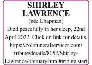 SHIRLEY LAWRENCE