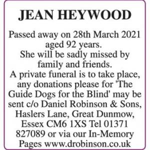 JEAN HEYWOOD