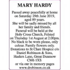 MARY HARDY