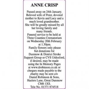 ANNE CRISP